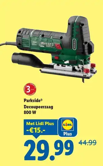 Lidl Parkside decoupeerzaag 800 w aanbieding
