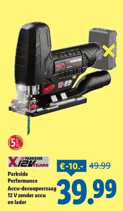 Lidl Parkside performance accu-decoupeerzaag 12 v zonder accu en lader aanbieding