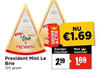 Vomar Voordeelmarkt President Mini Le Brie aanbieding