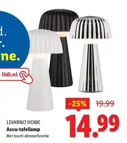 Lidl LIVARNO HOME Accu-tafellamp aanbieding