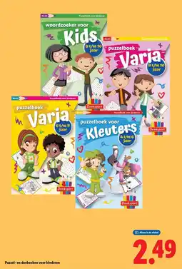 Lidl Puzzel-en doeboeken voor kinderen aanbieding