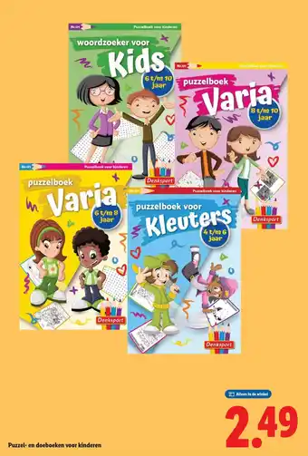 Lidl Puzzel-en doeboeken voor kinderen aanbieding