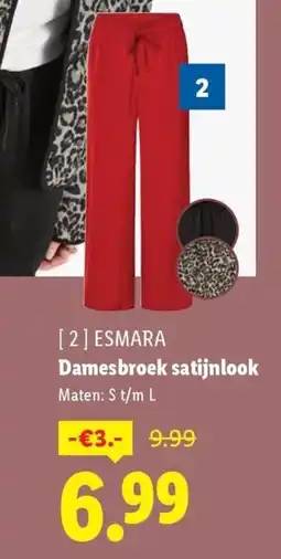 Lidl ESMARA Damesbroek satijnlook aanbieding