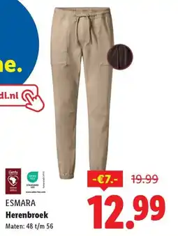 Lidl ESMARA Herenbroek aanbieding