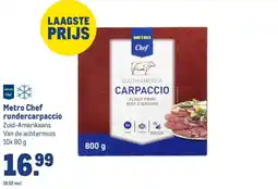 Makro Metro Chef rundercarpaccio aanbieding