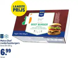 Makro Metro Chef runderhamburgers aanbieding