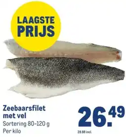 Makro Zeebaarsfilet met vel aanbieding