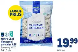 Makro Metro Chef Vannamei garnalen ASC aanbieding