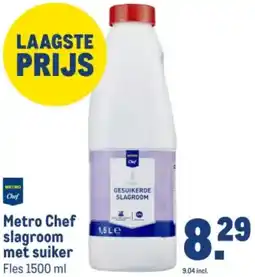 Makro Metro Chef slagroom met suiker aanbieding