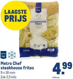 Makro Metro Chef steakhouse frites aanbieding