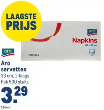 Makro Aro servetten aanbieding
