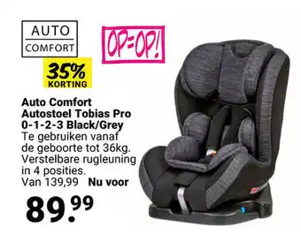 Van Asten BabySuperstore Auto Comfort Autostoel Tobias Pro 0-1-2-3 Isofix Black/Grey aanbieding