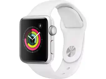 MediaMarkt APPLE Watch Series 3 38mm zilver aluminium / wit sportbandje aanbieding