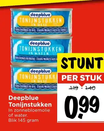 Vomar Voordeelmarkt Deepblue Tonijnstukken aanbieding