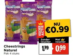 Vomar Voordeelmarkt Cheestrings Naturel aanbieding