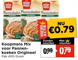 Vomar Voordeelmarkt Koopmans Mix voor Pannen koeken Origineel aanbieding