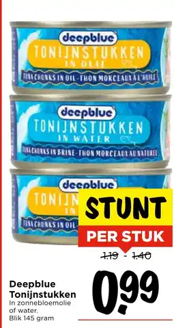 Vomar Voordeelmarkt Deepblue Tonijnstukken aanbieding