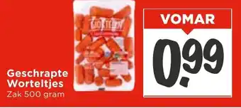 Vomar Voordeelmarkt Geschrapte Worteltjes aanbieding
