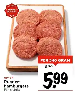 Vomar Voordeelmarkt Runder hamburgers aanbieding
