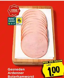 Vomar Voordeelmarkt Gesneden Ardenner Boterhamworst aanbieding