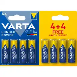 Top1Toys Batterij Varta AA 4+4 Alkaline Longlife Power aanbieding