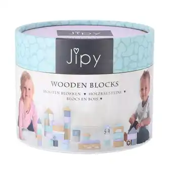 Top1Toys Jipy Blokkenton Hout Uni 48-delig aanbieding