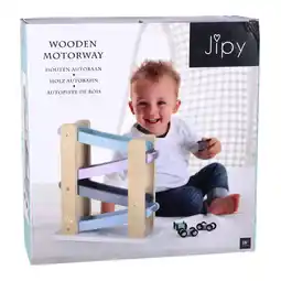 Top1Toys Jipy Autobaan Hout Uni aanbieding