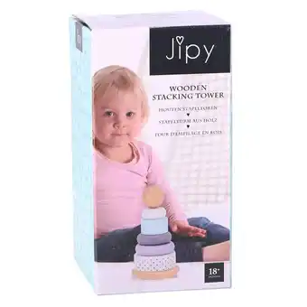 Top1Toys Jipy Stapeltoren Ring Hout Uni aanbieding