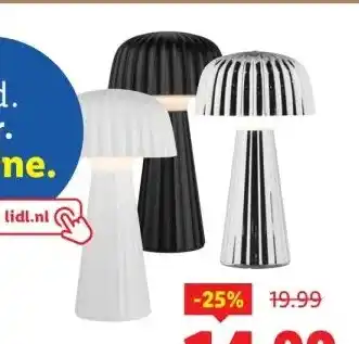 Lidl Accu-tafellamp aanbieding