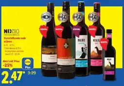 Lidl Verschillende rode wijnen aanbieding