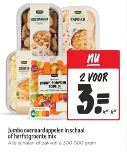 Jumbo Jumbo ovenaardappelen in schaal of herfstgroente mix aanbieding