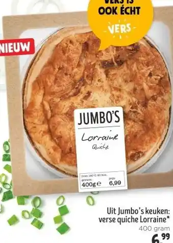 Jumbo Uit Jumbo's keuken: verse quiche Lorraine* aanbieding