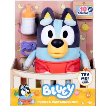 Top1Toys Bluey pluche interactieve knuffel en verzorg baby aanbieding