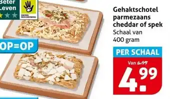 Hoogvliet Gehaktschotel parmezaans cheddar of spek aanbieding