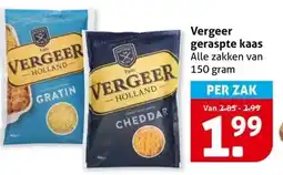 Hoogvliet Vergeer geraspte kaas aanbieding