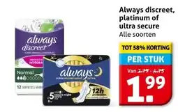 Hoogvliet Always discreet, platinum of ultra secure aanbieding