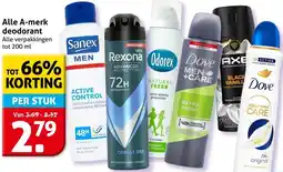 Hoogvliet Alle A-merk deodorant aanbieding