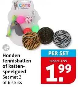 Hoogvliet Honden tennisballen of katten- speelgoed aanbieding