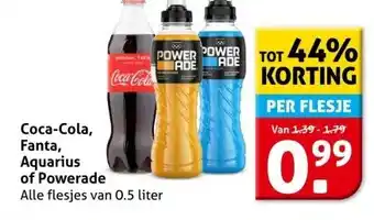 Hoogvliet Coca-Cola, Fanta, Aquarius of Powerade aanbieding