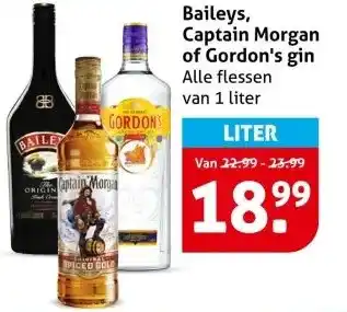 Hoogvliet Baileys, Captain Morgan of Gordon's gin aanbieding