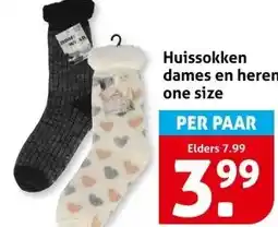 Hoogvliet Huissokken dames en heren one size aanbieding