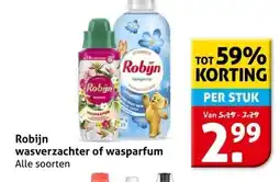 Hoogvliet Robijn wasverzachter of wasparfum aanbieding