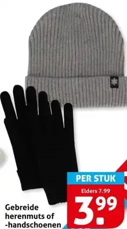 Hoogvliet Gebreide herenmuts of -handschoenen aanbieding