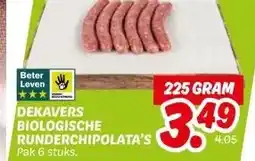 Dekamarkt DEKAVERS BIOLOGISCHE RUNDERCHIPOLATA'S aanbieding