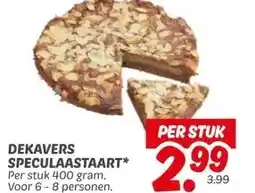 Dekamarkt DEKAVERS SPECULAASTAART* aanbieding