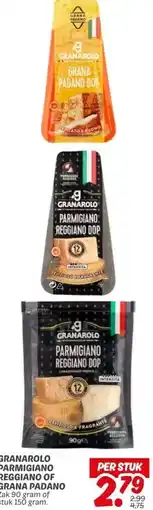 Dekamarkt GRANAROLO PARMIGIANO REGGIANO OF GRANA PADANO aanbieding