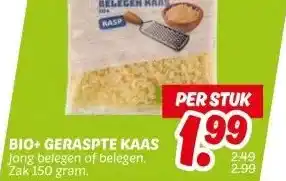 Dekamarkt BIO+ GERASPTE KAAS aanbieding