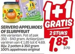 Dekamarkt SERVERO APPELMOES OF SLURPFRUIT aanbieding