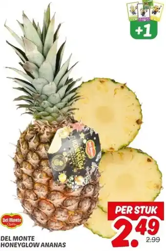 Dekamarkt DEL MONTE HONEYGLOW ANANAS aanbieding