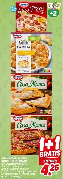 Dekamarkt DR. OETKER CASA DI MAMA, MINI PIZZA OF LA MIA FAMILIA aanbieding